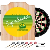 Seattle Super Sonics Hardwood Classics NBA Wood Dart Cabinet, NBA7000HC-SSS