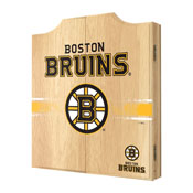 NHL Dart Cabinet Set with Darts and Board - Boston Bruins, NHL7010-BB