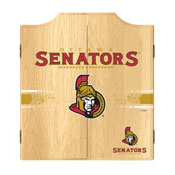 NHL Dart Cabinet Set with Darts and Board - Ottawa Senators, NHL7010-OS