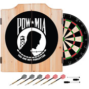 POW Dart Cabinet Includes Darts and Board, POW7000