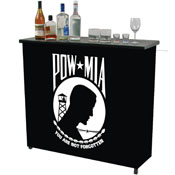POW Metal 2 Shelf Portable Bar Table w/ Carrying Case, POW8000