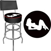 Shadow Babes-A Series-High Grade Padded Bar Stool w/Back-Made In USA, SB-A-1100-1
