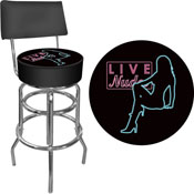 Shadow Babes-D Series-High Grade Padded Bar Stool w/Back-Made In USA, SB-D-1100-1