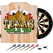 Texas Hold'em Dart Cabinet includes Darts and Board, TXH7000