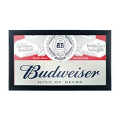 Budweiser Framed Logo Mirror - Label Design, AB1500-LBL