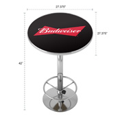 Budweiser Bowtie Red / Black Pub Table, AB2000-BUD