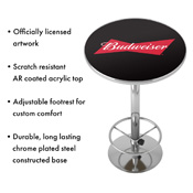 Budweiser Bowtie Red / Black Pub Table, AB2000-BUD