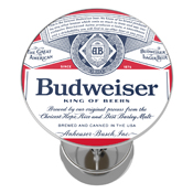 Budweiser Chrome Pub Table - Label Design, AB2000-LBL