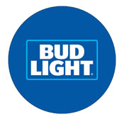 Bud Light Blue Padded Bar Stool With Back, AB1100-BL