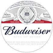 Budweiser Label Game Room Combo - 2 Bar Stools and Table, AB9800-LBL