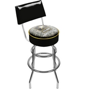 U.S. Army Digital Camo Padded Swivel Bar Stool with Back, ARMY1100-CAMO