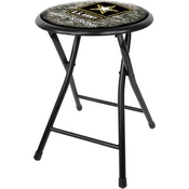 U.S. Army Digital Camo 18 Inch Folding Stool - Black, ARMY1800-CAMO
