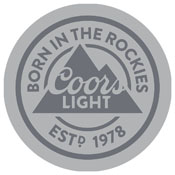 Coors Light Swivel Bar Stool With Back, CL1100-RL
