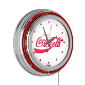 Enjoy Coke White Neon Clock - Two Neon Rings, coke-1400-v17