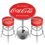 Ultimate Coca-Cola Gameroom Combo - 2 Bar Stools and Table-1, coke-9800-v3