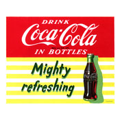 Mighty Refreshing Stretched Canvas Print 18x22 Inch, cokeD0096-C1822GG