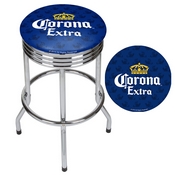 Corona Chrome Ribbed Bar Stool - Griffin, CRN1005-GFN