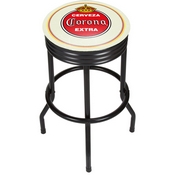 Corona Black Ribbed Bar Stool - Vintage, CRN1006-VTG
