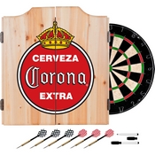 Corona Dart Cabinet Set With Darts And Board - Vintage, CRN7010-VTG