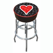 Four Aces Heart Logo Padded Bar Stool, FA1000H