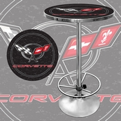 Corvette C5 Pub Table - Black, GM2000-C5-COR
