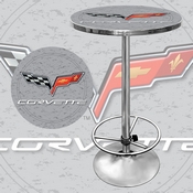 Corvette C6 Pub Table - Silver, GM2000S-C6-COR