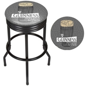 Guinness Black Ribbed Bar Stool - Line Art Pint, GN1006-LN