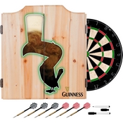 Guinness Dart Cabinet Set With Darts And Board - Feathering, GN7010-FTHR