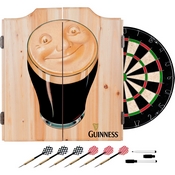 Guinness Dart Cabinet Set With Darts And Board - Smiling Pint, GN7010-PNT