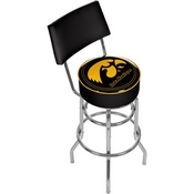 University of Iowa Padded Bar Stool with Back, IA1100