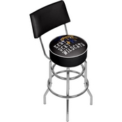 University of Kentucky Wildcats Swivel Bar Stool with Back - Smoke, KY1100-SMOKE
