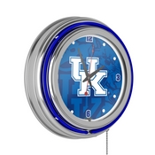 University of Kentucky Chrome Double Rung Neon Clock - Fade, KY1400-FADE