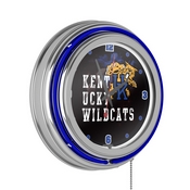 University of Kentucky Wildcats Chrome Double Rung Neon Clock - Smoke, KY1400-SMOKE