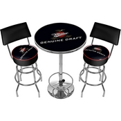 Ultimate Miller Genuine Draft Pub Table And Stools With Back, MGD9900