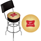 Miller High Life Padded Bar Stool With Back, MHL1100