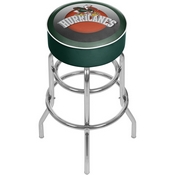 University of Miami Sebastian Chrome Bar Stool with Swivel - Honeycomb, MIA1000-HC