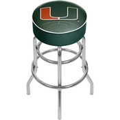 University of Miami Chrome Bar Stool with Swivel - Reflection, MIA1000-REF