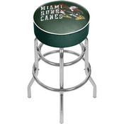 University of Miami Sebastian Chrome Bar Stool with Swivel - Smoke, MIA1000-SMOKE