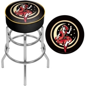 Miller High Life Girl In Moon Vintage Padded Bar Stool-Made In Usa, MV1000-1