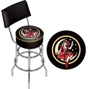 Miller High Life Girl in the Moon Padded Bar Stool with Back, MV1100
