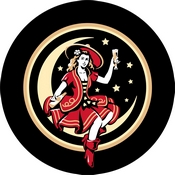 Miller High Life Girl in the Moon Vintage Pub Table, MV2000