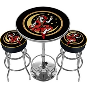 Girl in the Moon Gameroom Combo - 2 Bar Stools and Table, MV9800