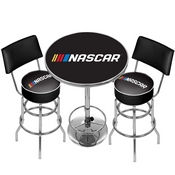NASCAR Gameroom Combo/2 Bar Stools With Back and Table, NASCAR9900
