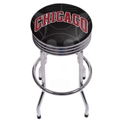 NBA Chrome Ribbed Bar Stool - Fade - Chicago Bulls, NBA1005-CB2