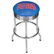 NBA Chrome Ribbed Bar Stool - Fade - Detroit Pistons, NBA1005-DP2