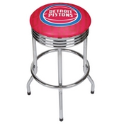 NBA Chrome Ribbed Bar Stool - City - Detroit Pistons, NBA1005-DP3