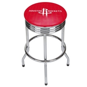 NBA Chrome Ribbed Bar Stool - City - Houston Rockets, NBA1005-HR3