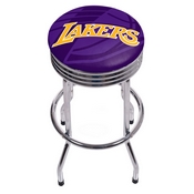 NBA Chrome Ribbed Bar Stool - Fade - Los Angeles Lakers, NBA1005-LAL2