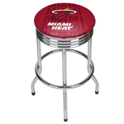 NBA Chrome Ribbed Bar Stool - City - Miami Heat, NBA1005-MH3