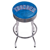 NBA Chrome Ribbed Bar Stool - Fade - Oklahoma City Thunder, NBA1005-OCT2
